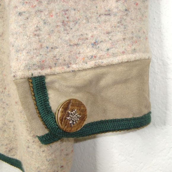 Kitz-Pichler BOHO Wool Leather Suede  Embroidered Braided Trim Jacket Size 14 - Picture 14 of 15